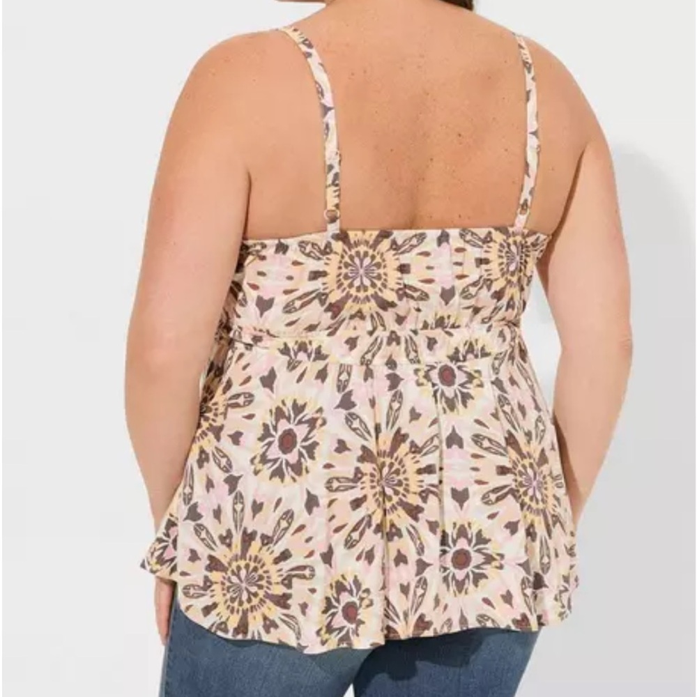 Torrid Babydoll Challis Tank Top - Picture 3 of 5